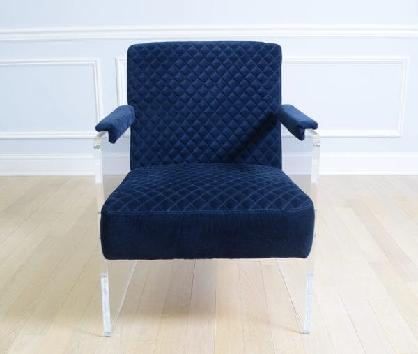 Tribeca Acrylic Velvet Chair