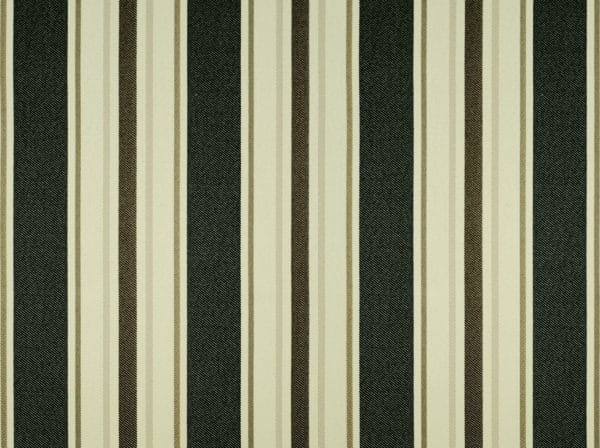 Black tan and white stripe fabric cayman