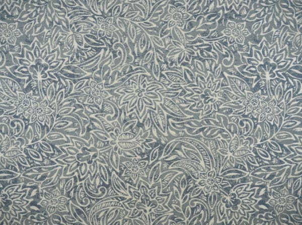 Gray blue floral paisley pattern