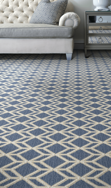 Pattern carpet in living room