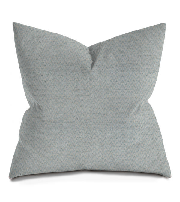 Grey-Blue Chevron Throw Pillow