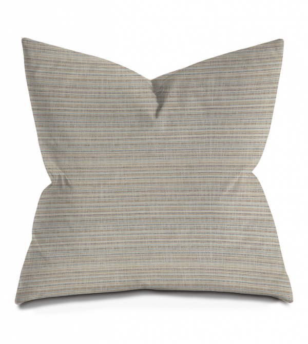 Beige and Blue Stripes Throw Pillow