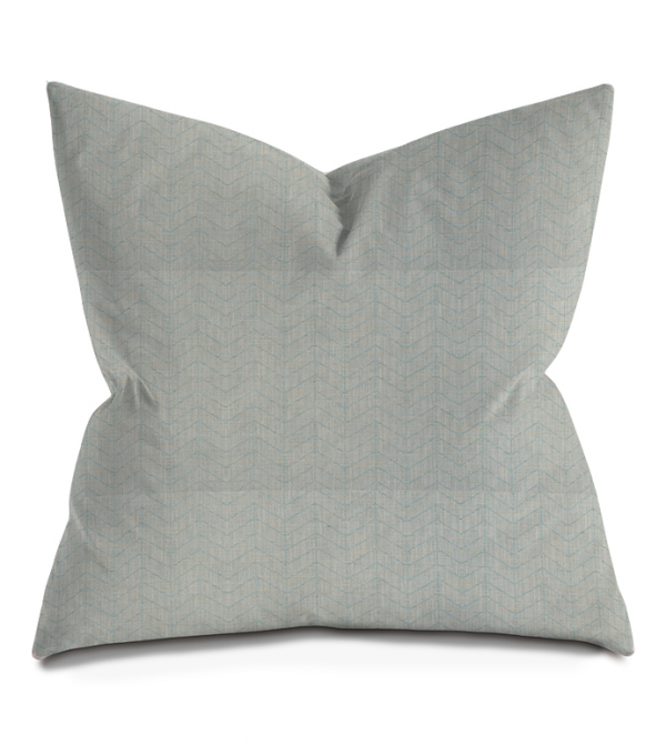 Grey-Blue Thin Herringbone Throw Pillow