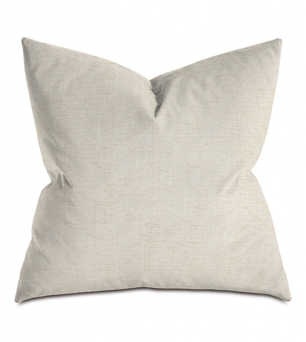 White Thin Herringbone Neutral Throw Pillow