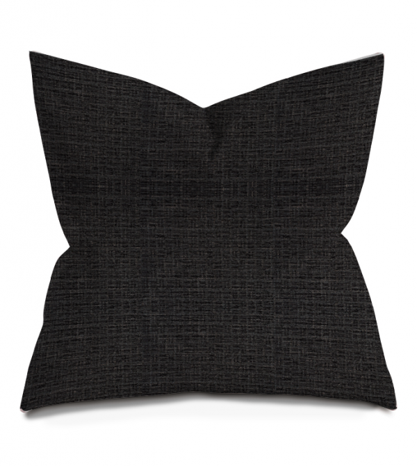 Charcoal Twill Weave Throw Pillow