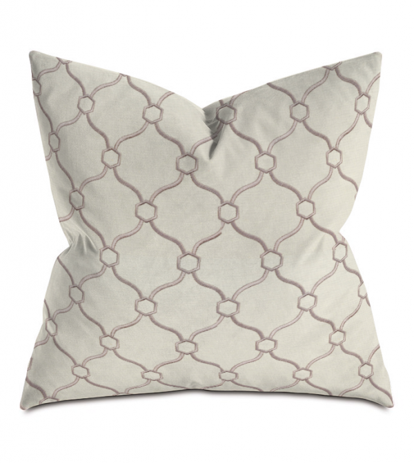 Beige and Brick Courtly Throw Pillow