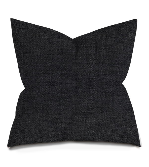 Black Weave Neutral Throw Pillow