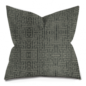 Clay Green Maze Geometric Throw Pillows