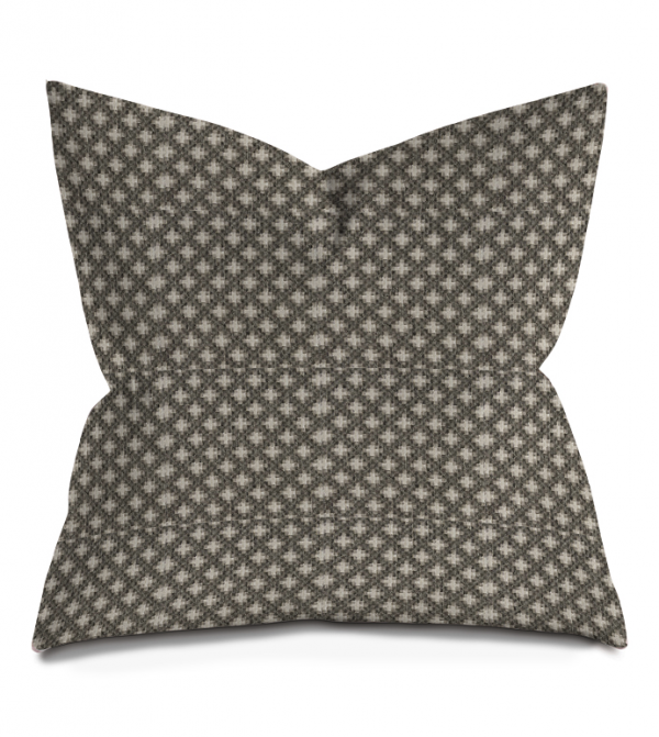 Grey Chunky Woven Geometric Throw Pillows