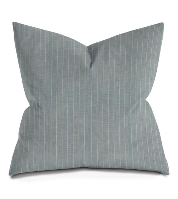 Blue-Gray Pinstripe Throw Pillow