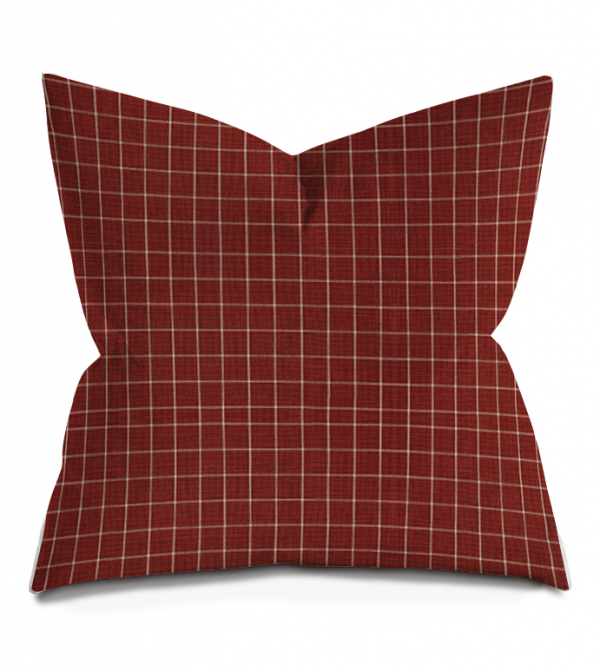 Red Checkerboard Plaid Throw Pillow