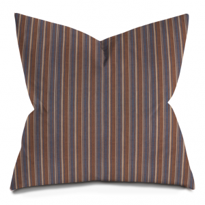 Blue and Brown Stripe Pillow