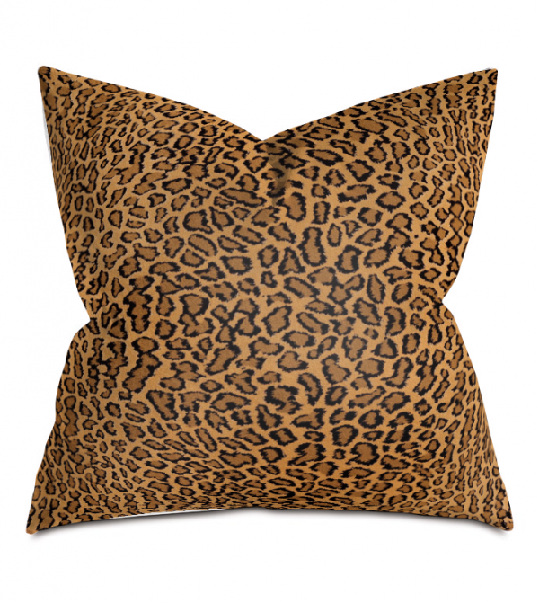 Beige Bobcat Stripe Throw Pillow